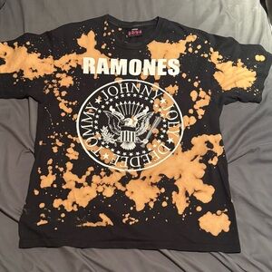 Ramones Black and Orange Graphic T-Shirt